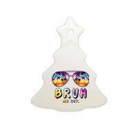 End Of School Rainbow Sunglasses Beach Bruh We Out Teachers  Ceramic Tree Ornament