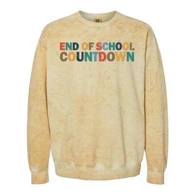 End Of School Countdown Summer Vibe Colorblast Crewneck Sweatshirt