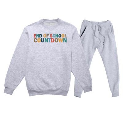 End Of School Countdown Summer Vibe Premium Crewneck Sweatsuit Set