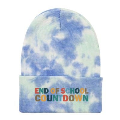 End Of School Countdown Summer Vibe Tie Dye 12in Knit Beanie