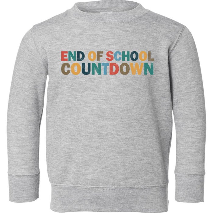 End Of School Countdown Summer Vibe Toddler Sweatshirt