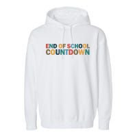End Of School Countdown Summer Vibe Garment-Dyed Fleece Hoodie
