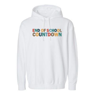 End Of School Countdown Summer Vibe Garment-Dyed Fleece Hoodie