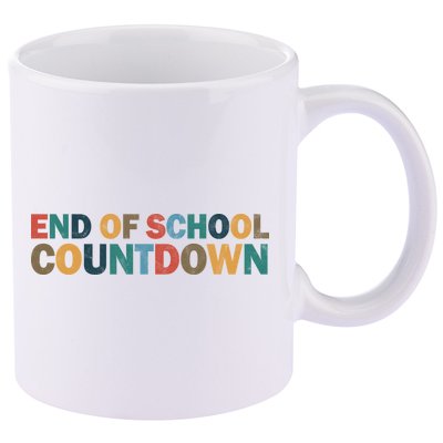 End Of School Countdown Summer Vibe 11oz C Handle Ceramic Mug