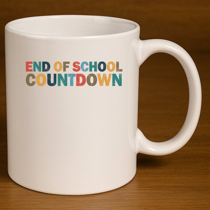 End Of School Countdown Summer Vibe 11oz C Handle Ceramic Mug