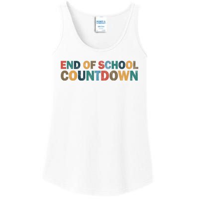 End Of School Countdown Summer Vibe Ladies Essential Tank