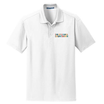 End Of School Countdown Summer Vibe Dry Zone Grid Polo