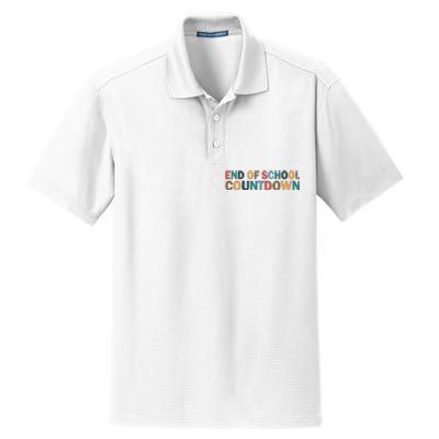 End Of School Countdown Summer Vibe Dry Zone Grid Polo