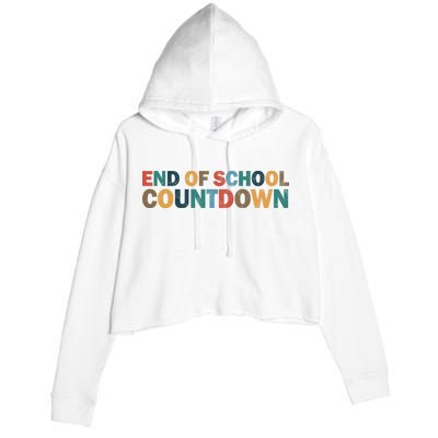 End Of School Countdown Summer Vibe Crop Fleece Hoodie