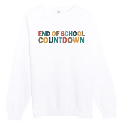 End Of School Countdown Summer Vibe Premium Crewneck Sweatshirt