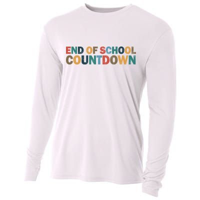 End Of School Countdown Summer Vibe Cooling Performance Long Sleeve Crew