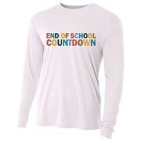 End Of School Countdown Summer Vibe Cooling Performance Long Sleeve Crew