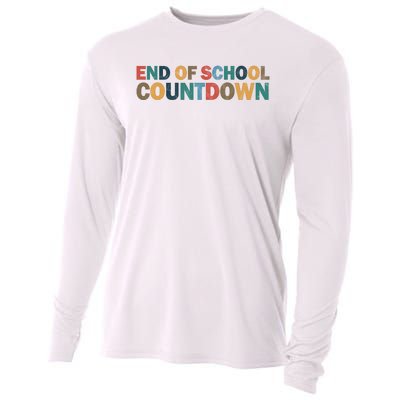 End Of School Countdown Summer Vibe Cooling Performance Long Sleeve Crew