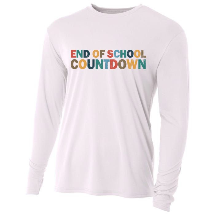End Of School Countdown Summer Vibe Cooling Performance Long Sleeve Crew