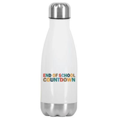 End Of School Countdown Summer Vibe Stainless Steel Insulated Water Bottle