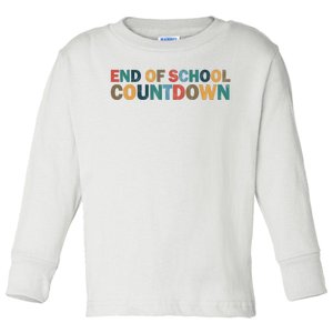 End Of School Countdown Summer Vibe Toddler Long Sleeve Shirt