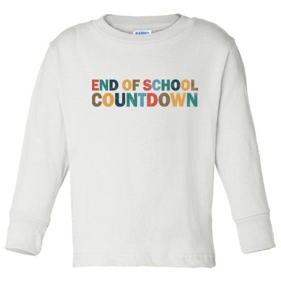 End Of School Countdown Summer Vibe Toddler Long Sleeve Shirt