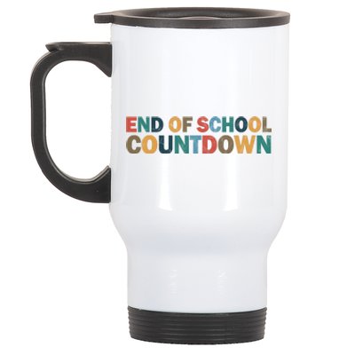 End Of School Countdown Summer Vibe Stainless Steel Travel Mug