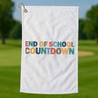 End Of School Countdown Summer Vibe Golf Towel