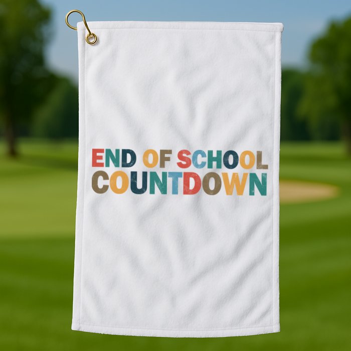 End Of School Countdown Summer Vibe Golf Towel