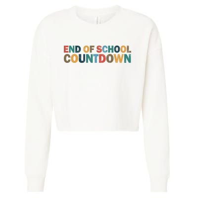 End Of School Countdown Summer Vibe Cropped Pullover Crew