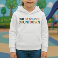 End Of School Countdown Summer Vibe Kids Hoodie