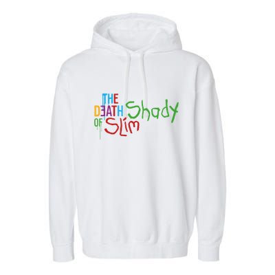 Em Of Slim Retro Colorful Death Shady Garment-Dyed Fleece Hoodie