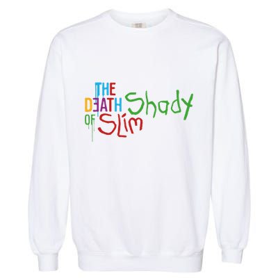 Em Of Slim Retro Colorful Death Shady Garment-Dyed Sweatshirt