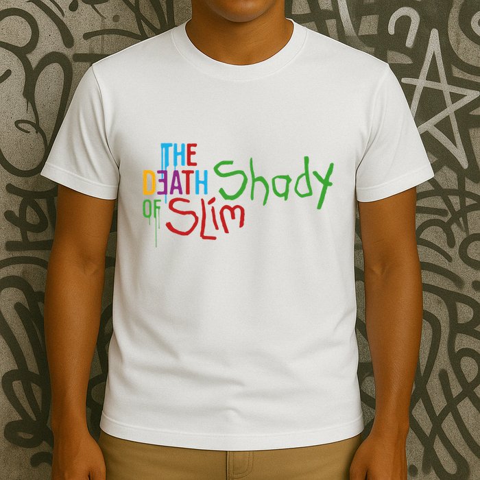 Em Of Slim Retro Colorful Death Shady T-Shirt