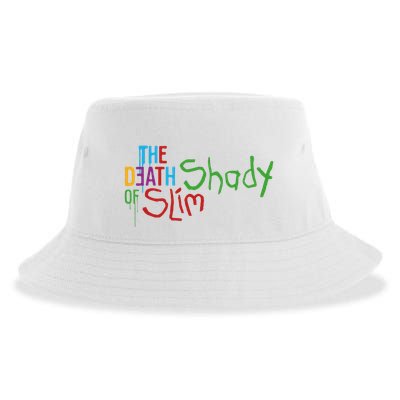 Em Of Slim Retro Colorful Death Shady Sustainable Bucket Hat