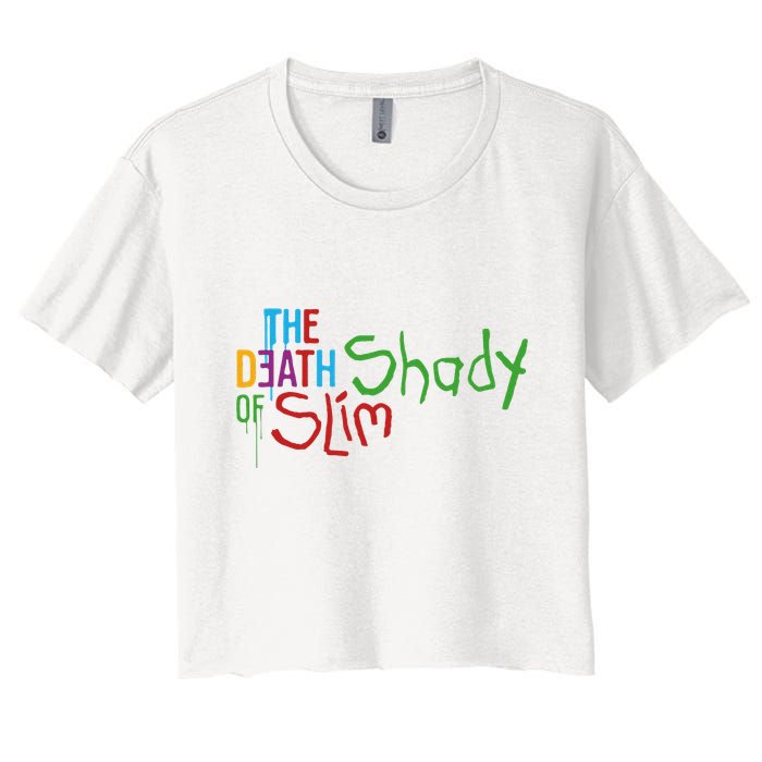 Em Of Slim Retro Colorful Death Shady Crop Top