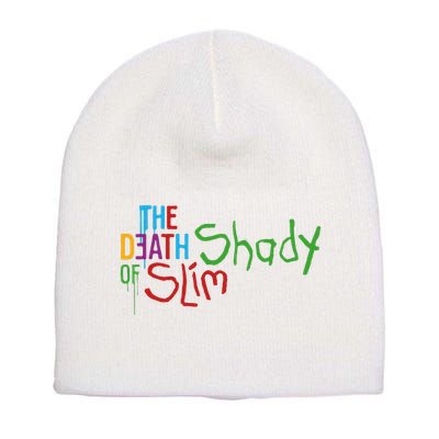 Em Of Slim Retro Colorful Death Shady Short Acrylic Beanie