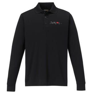 Evolution Of Skiing Player Skier Ekg Heartbeat Fans Lover Gift Performance Long Sleeve Polo