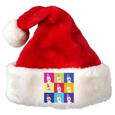 Elf On The Shelf Christmas Pop Color Elf Portrait Squares Gift Premium Christmas Santa Hat