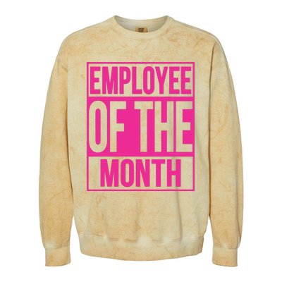 Employee Of The Month Reward Gift For Best Worker Colorblast Crewneck Sweatshirt