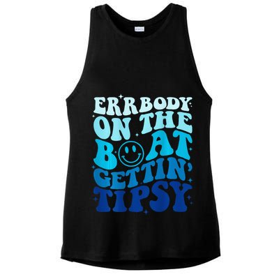 Errbody On The Boat Gettin Tipsy Retro Summer Waving Ladies PosiCharge Tri-Blend Wicking Tank