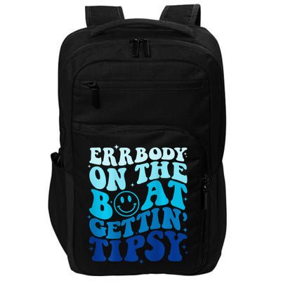 Errbody On The Boat Gettin Tipsy Retro Summer Waving Impact Tech Backpack