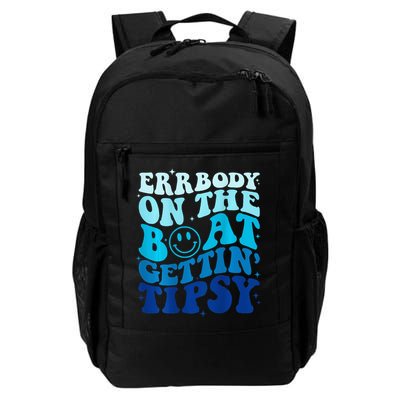 Errbody On The Boat Gettin Tipsy Retro Summer Waving Daily Commute Backpack