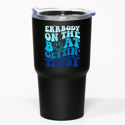 Errbody On The Boat Gettin Tipsy Retro Summer Waving Tumbler