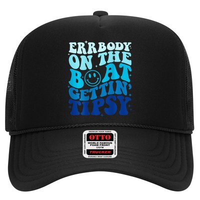 Errbody On The Boat Gettin Tipsy Retro Summer Waving Trucker Hat