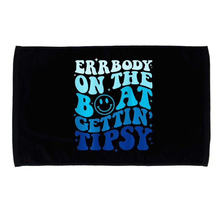 Errbody On The Boat Gettin Tipsy Retro Summer Waving Microfiber Hand Towel