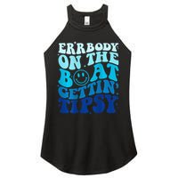 Errbody On The Boat Gettin Tipsy Retro Summer Waving Women's Perfect Tri Rocker Tank