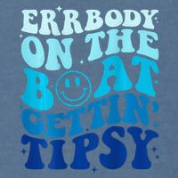 Errbody On The Boat Gettin Tipsy Retro Summer Waving Garment-Dyed Sweatshirt