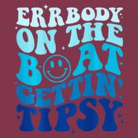 Errbody On The Boat Gettin Tipsy Retro Summer Waving 16oz Travel Tumbler