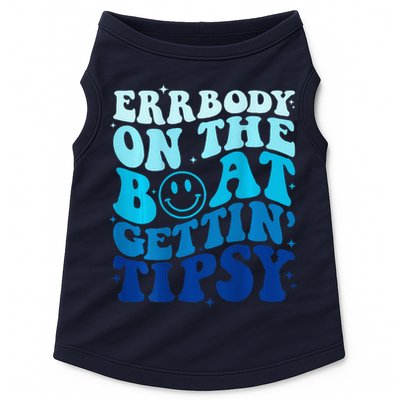 Errbody On The Boat Gettin Tipsy Retro Summer Waving Doggie Tank