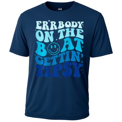 Errbody On The Boat Gettin Tipsy Retro Summer Waving Performance Shirt