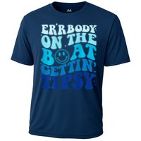 Errbody On The Boat Gettin Tipsy Retro Summer Waving Performance Shirt