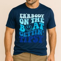 Errbody On The Boat Gettin Tipsy Retro Summer Waving Performance Shirt