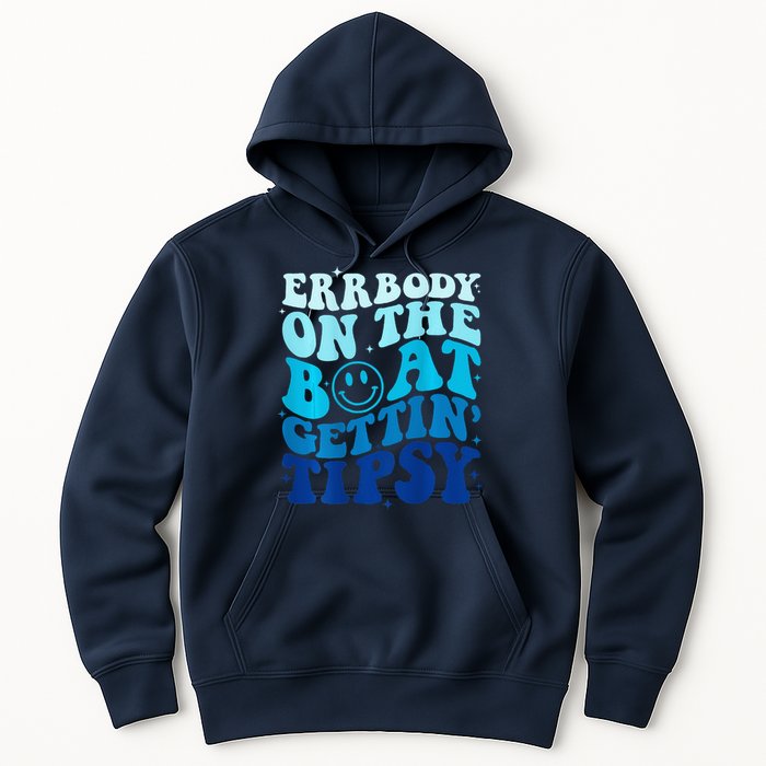 Errbody On The Boat Gettin Tipsy Retro Summer Waving Hoodie