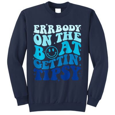 Errbody On The Boat Gettin Tipsy Retro Summer Waving Sweatshirt